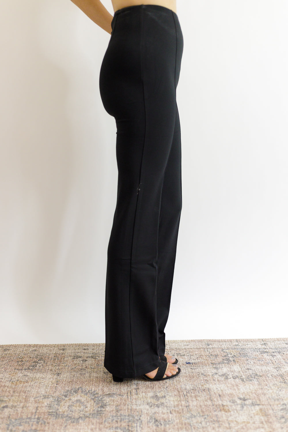 High-waist Structured Seam Bootcut Pants