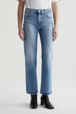 Decorative-stitch Cropped High-rise Straight-leg Denim Jeans