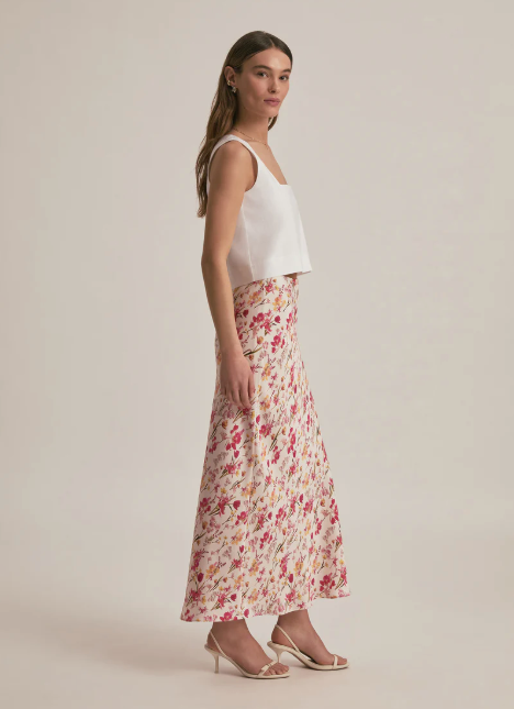 Floral-print A-line Maxi Skirt