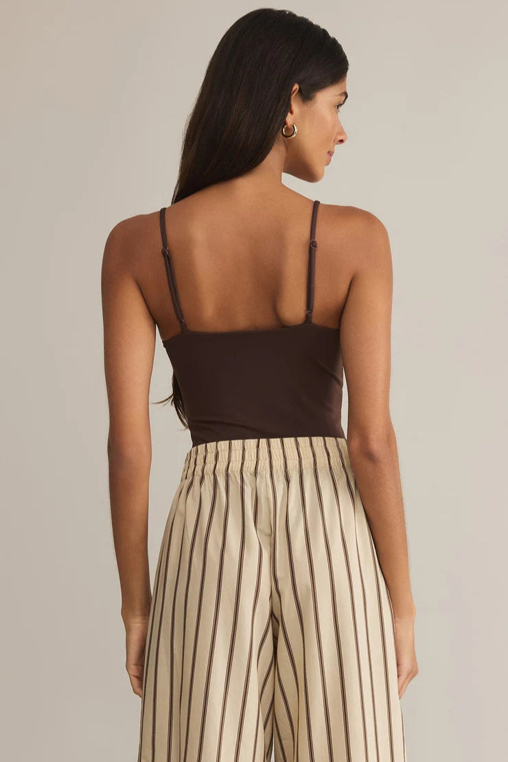 Adjustable-strap Scoop Neck Bodysuit