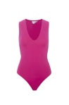 Deep V-neck Form-fitting Scuba Bodysuit