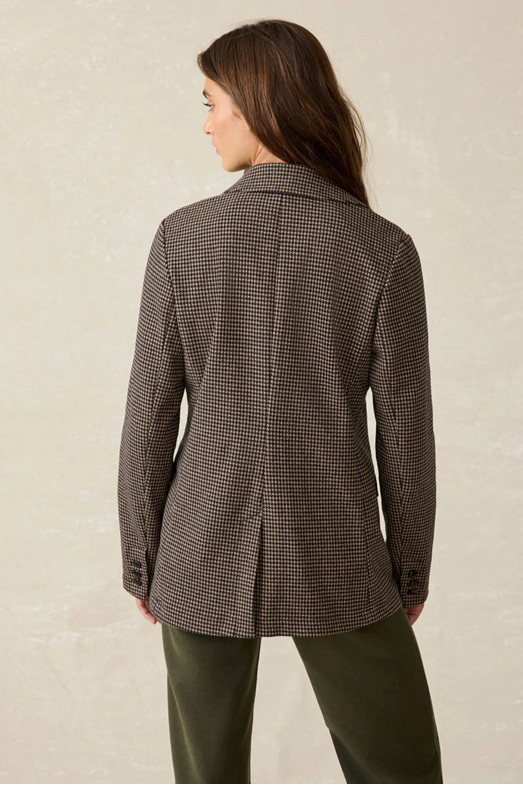 Houndstooth-patterned Women's Tailored Blazer